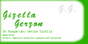 gizella gerzon business card